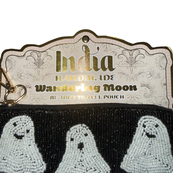 India Handmade Black Ghost Clutch - Picture 3 of 5
